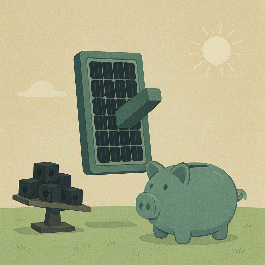 Eskom beplan 6 GW son en batterye teen beurtkrag