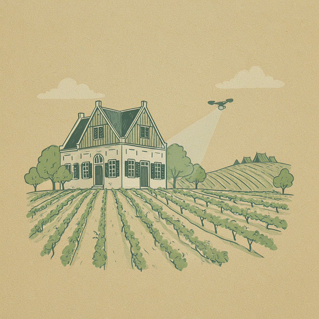 Nederburg beskerm 1791-wynplaas met hommeltuie