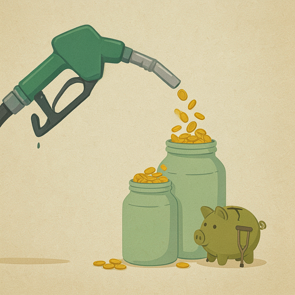 Slegs R621 van elke R1 000 is werklik petrol