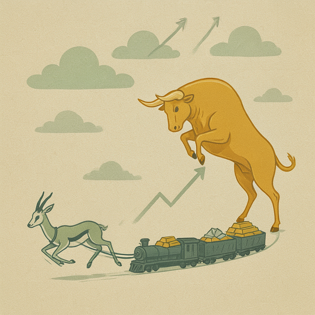 Goldman blink, JPMorgan gly en SA mik na beleggingsgraad
